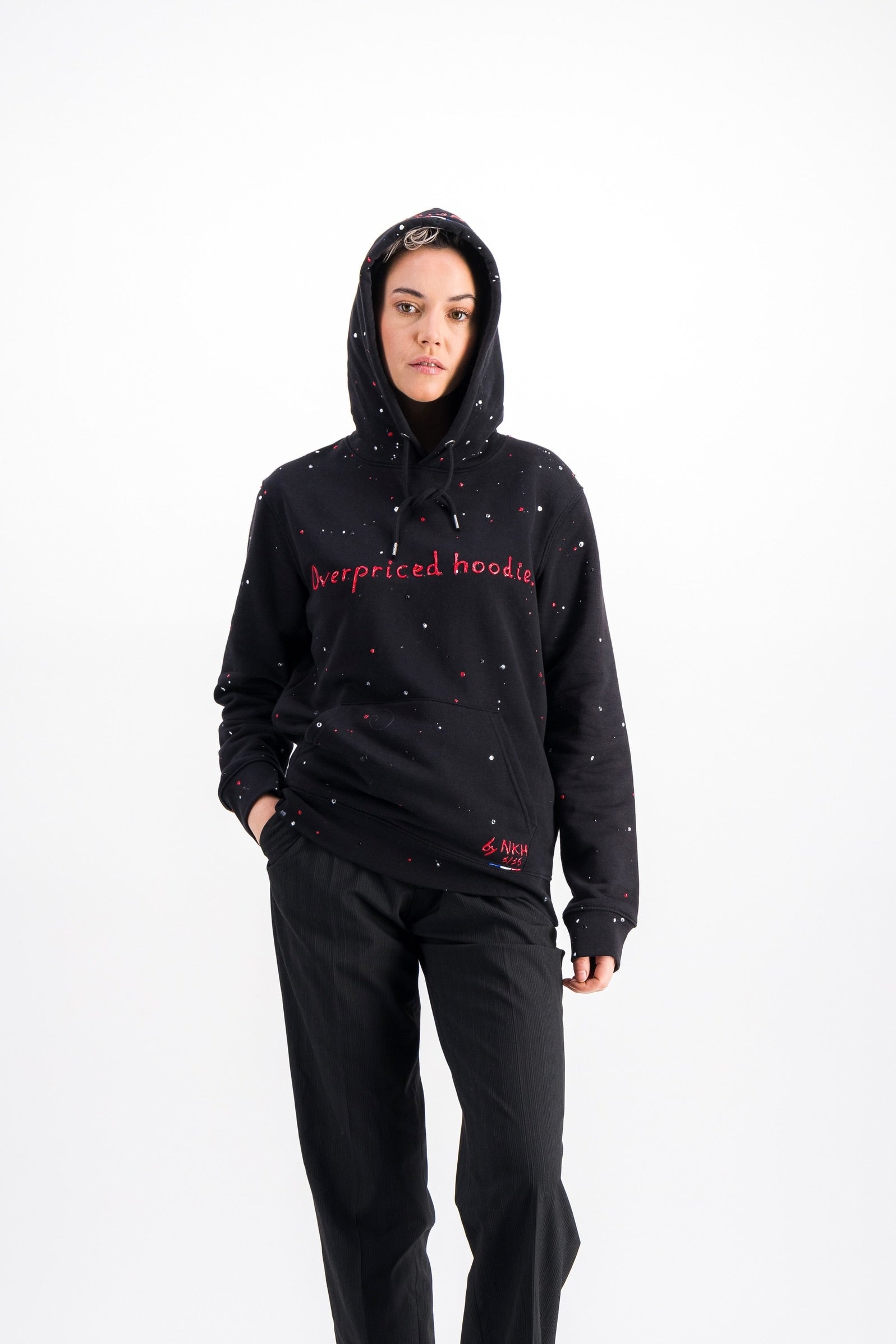 Sweat à capuche noir - Overpriced hoodie (Swarovski)