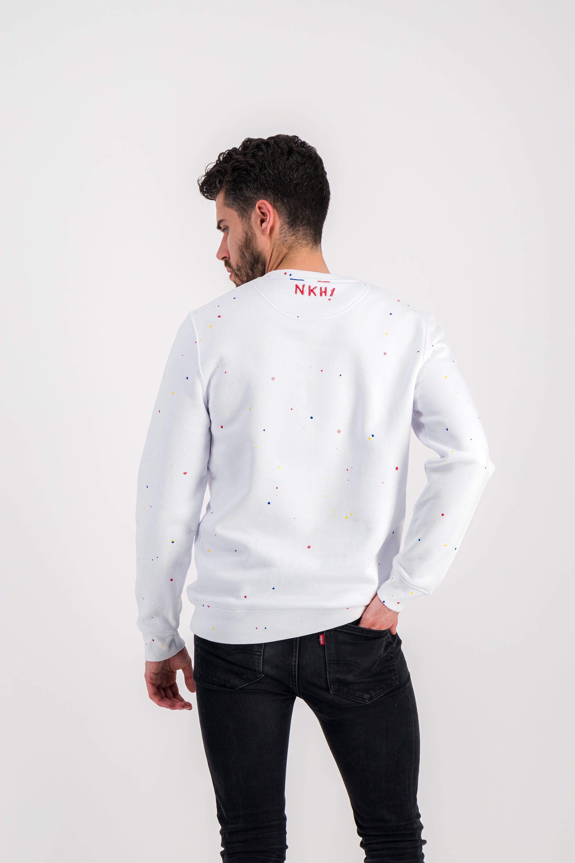 Pull col rond blanc - Les grands artistes