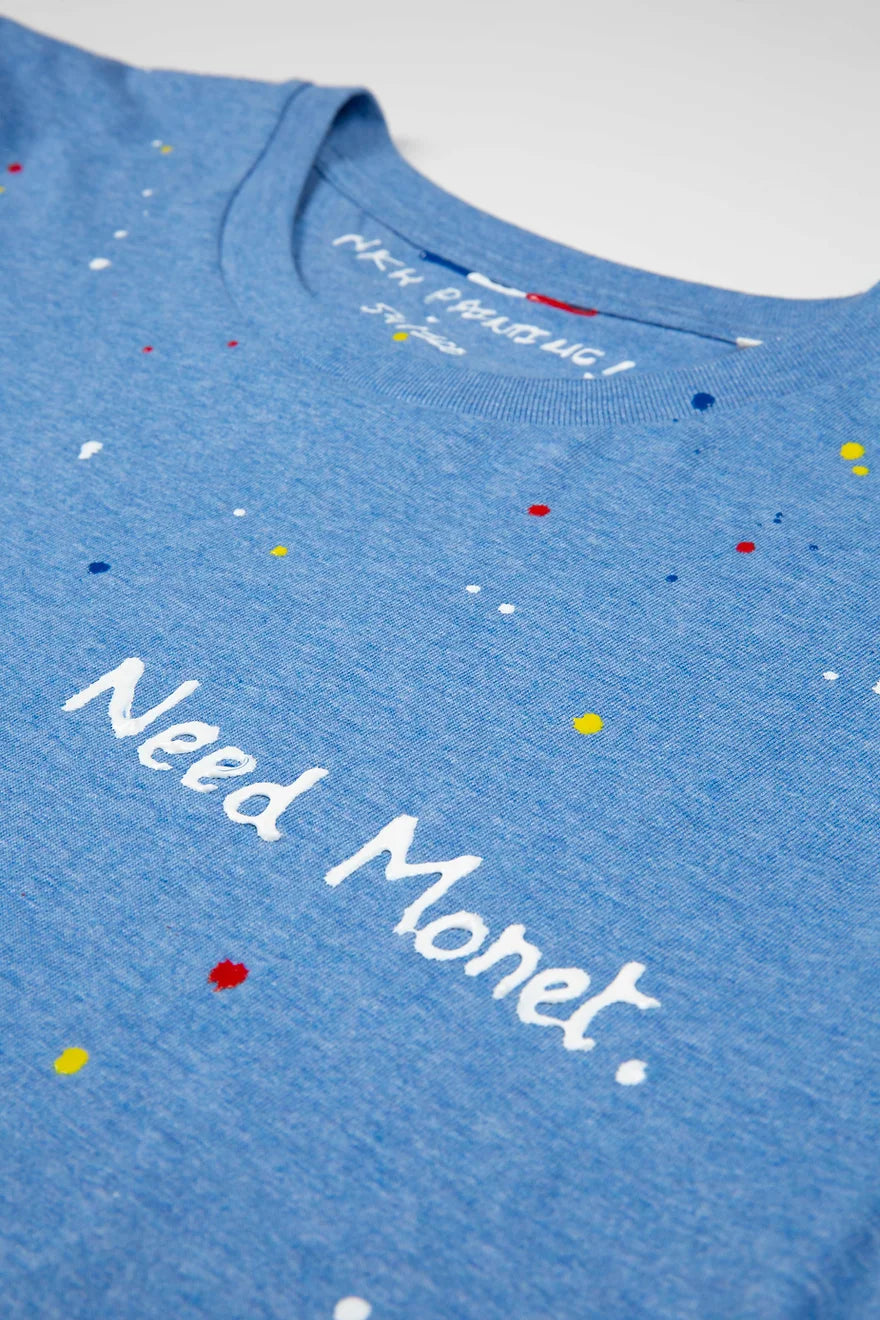 Tee-shirt bleu chiné - Need Monet