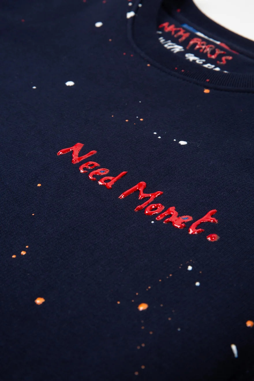Pull col rond bleu marine - Need Monet