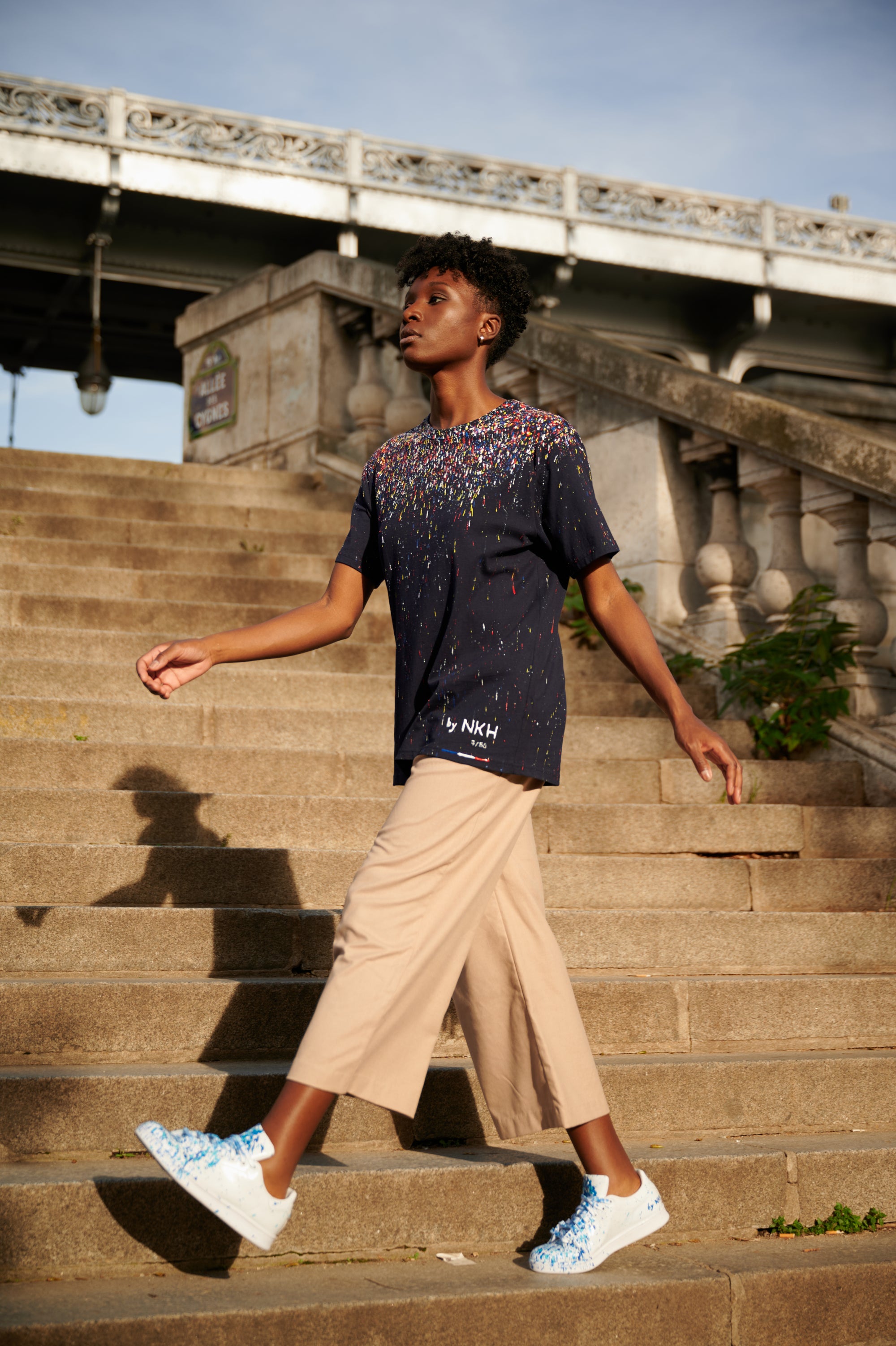Tee-shirt bleu marine - Raining primary