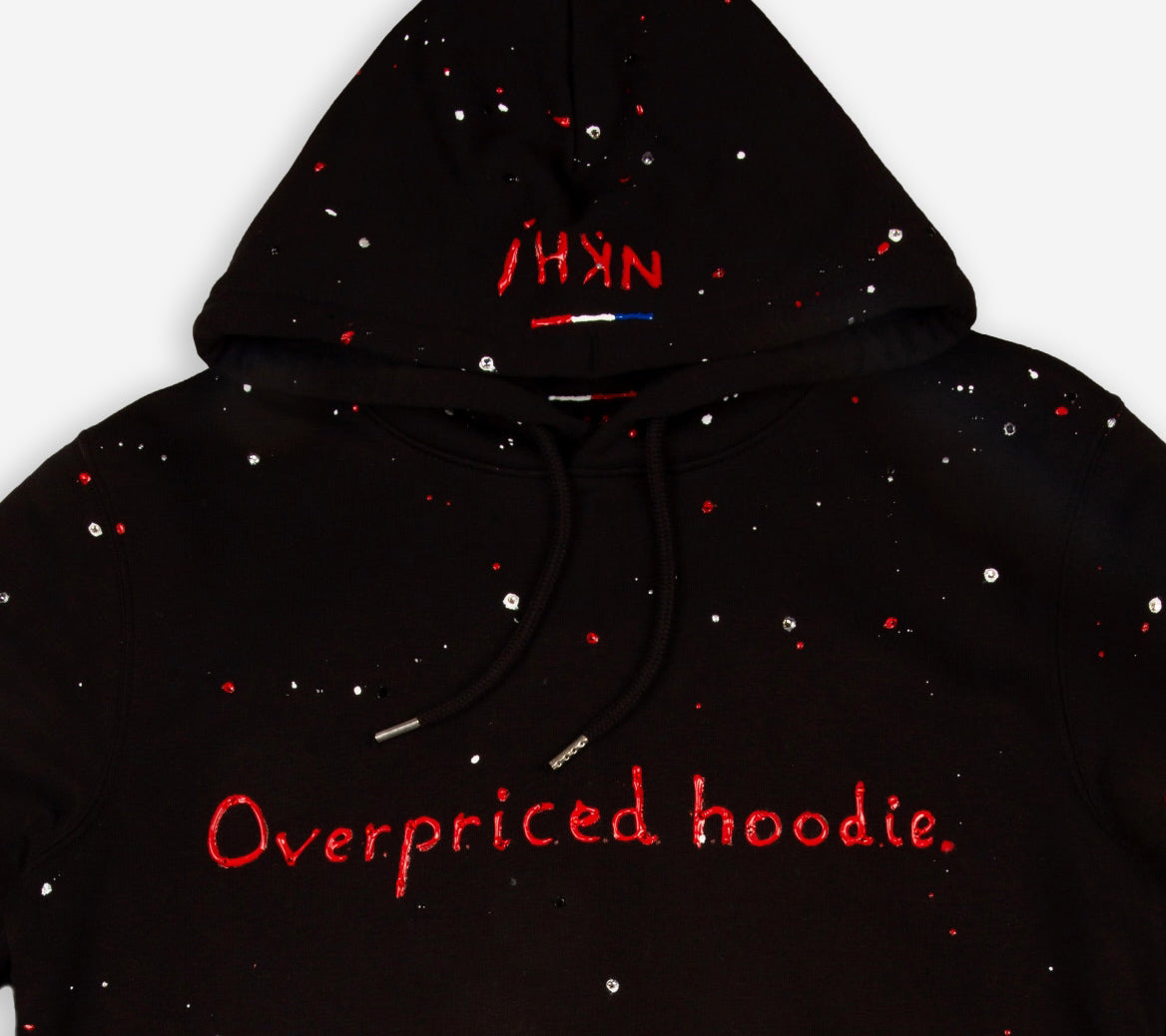 Sweat à capuche noir - Overpriced hoodie (Swarovski)