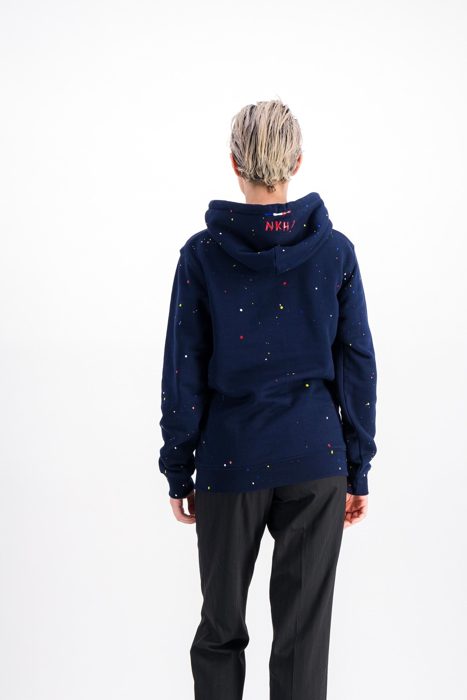 Sweat à capuche bleu marine - Too much is not enough