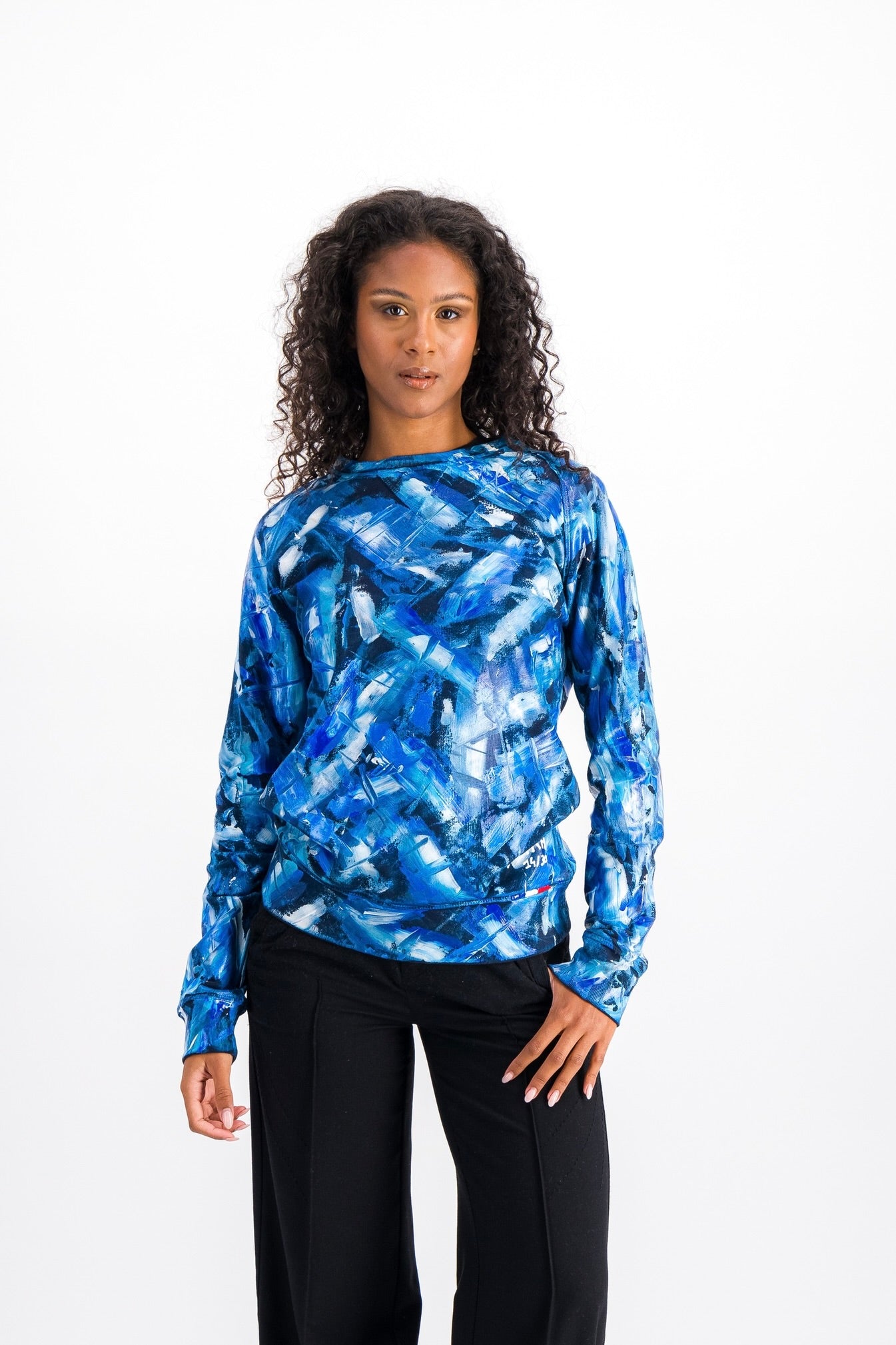 Pull col rond bleu marine - Fifty shades of blue