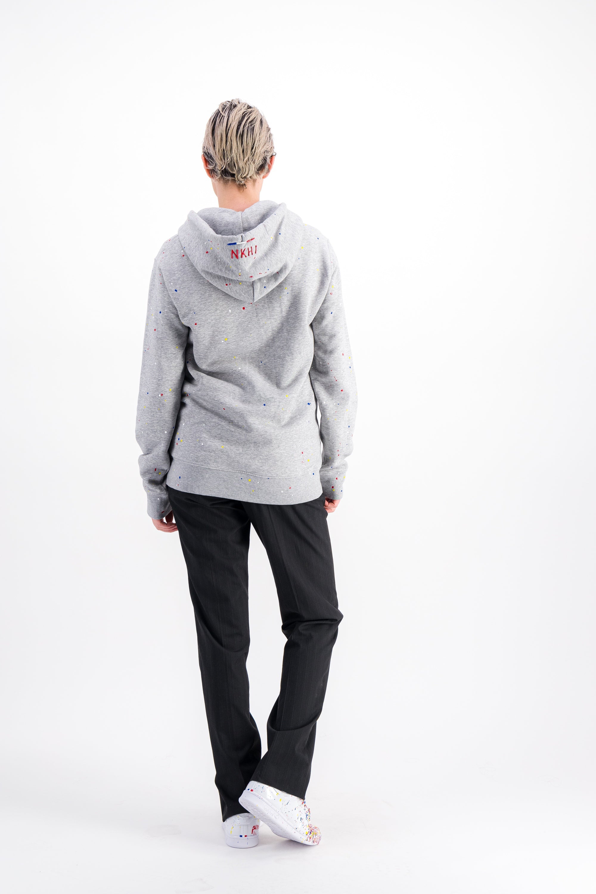 Sweat à capuche zip gris chiné - Need Monet
