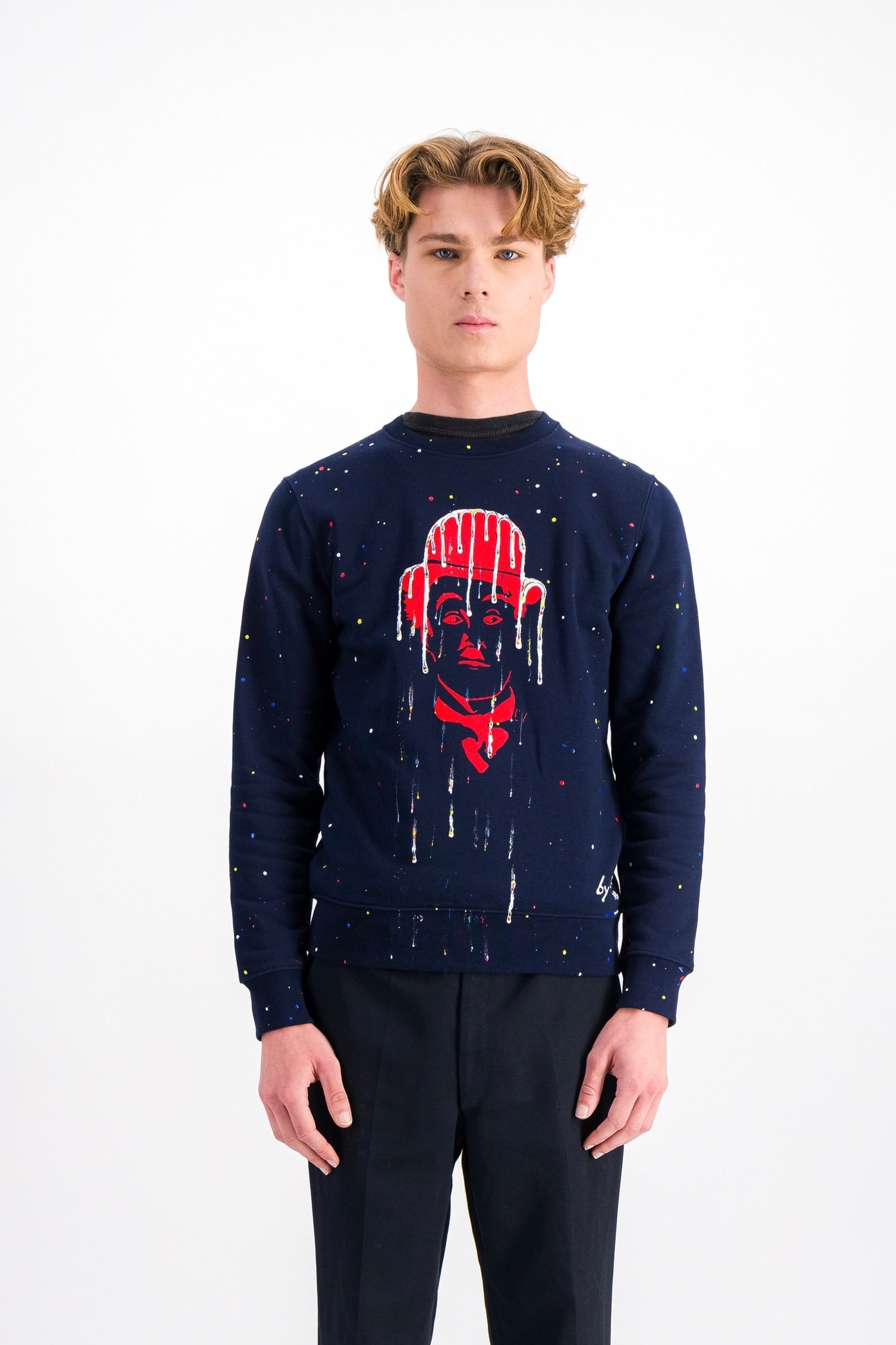 Pull col rond bleu marine - Dreamy Chaplin