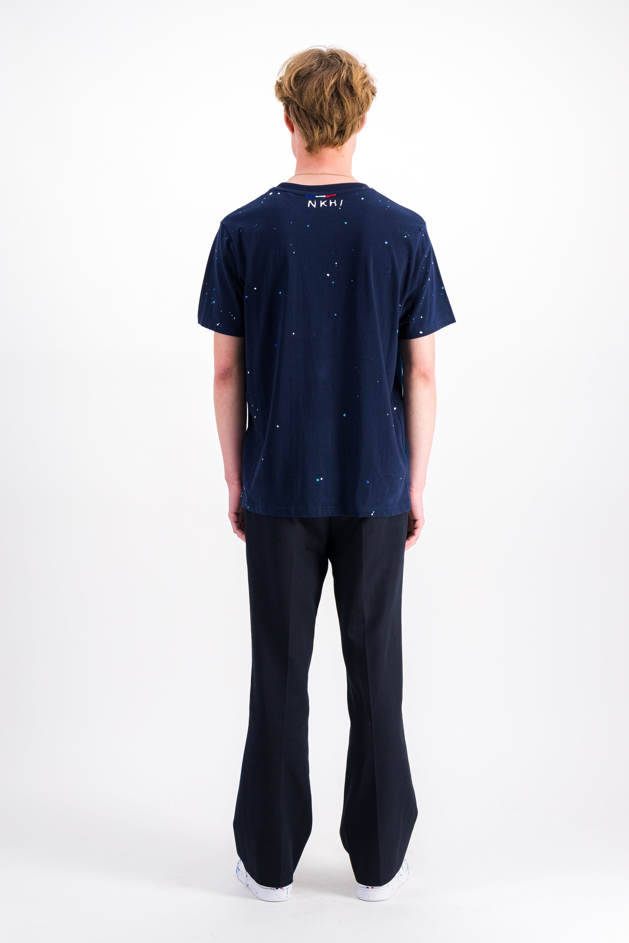 Tee-shirt bleu marine - Dali graffiti