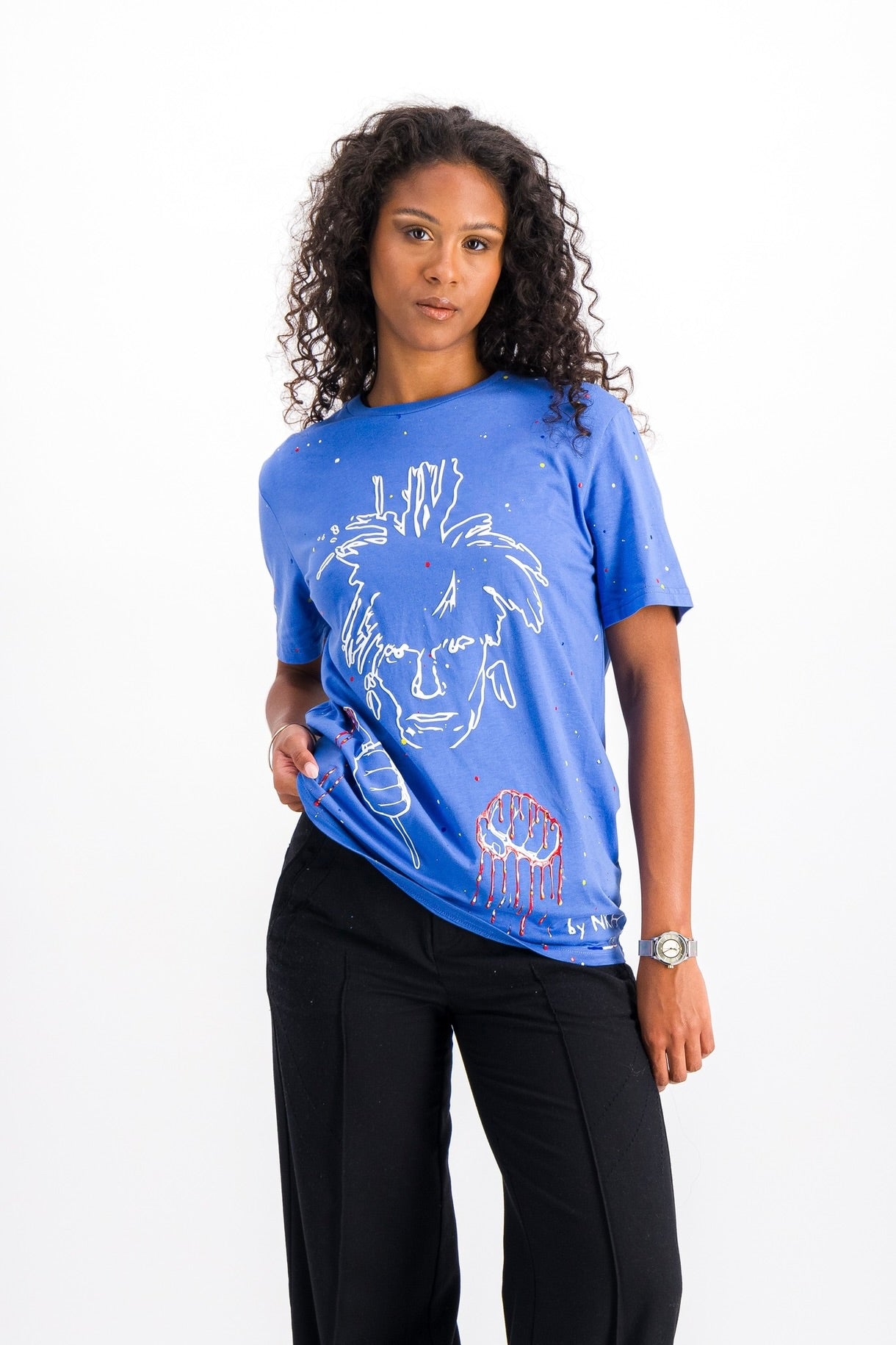Tee-shirt bleu - Warhol boxing