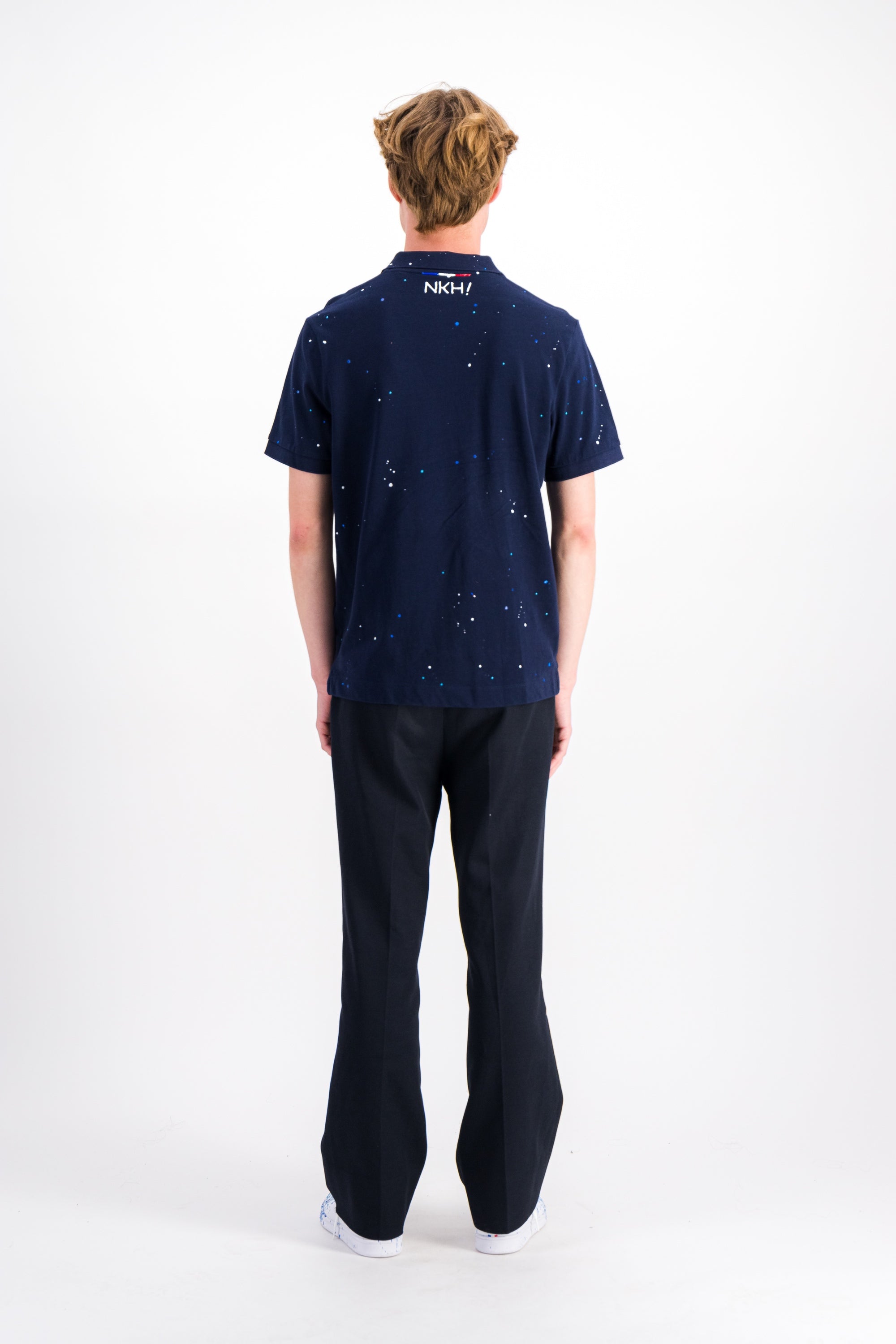 Polo bleu marine en maille piquée - Dali moon