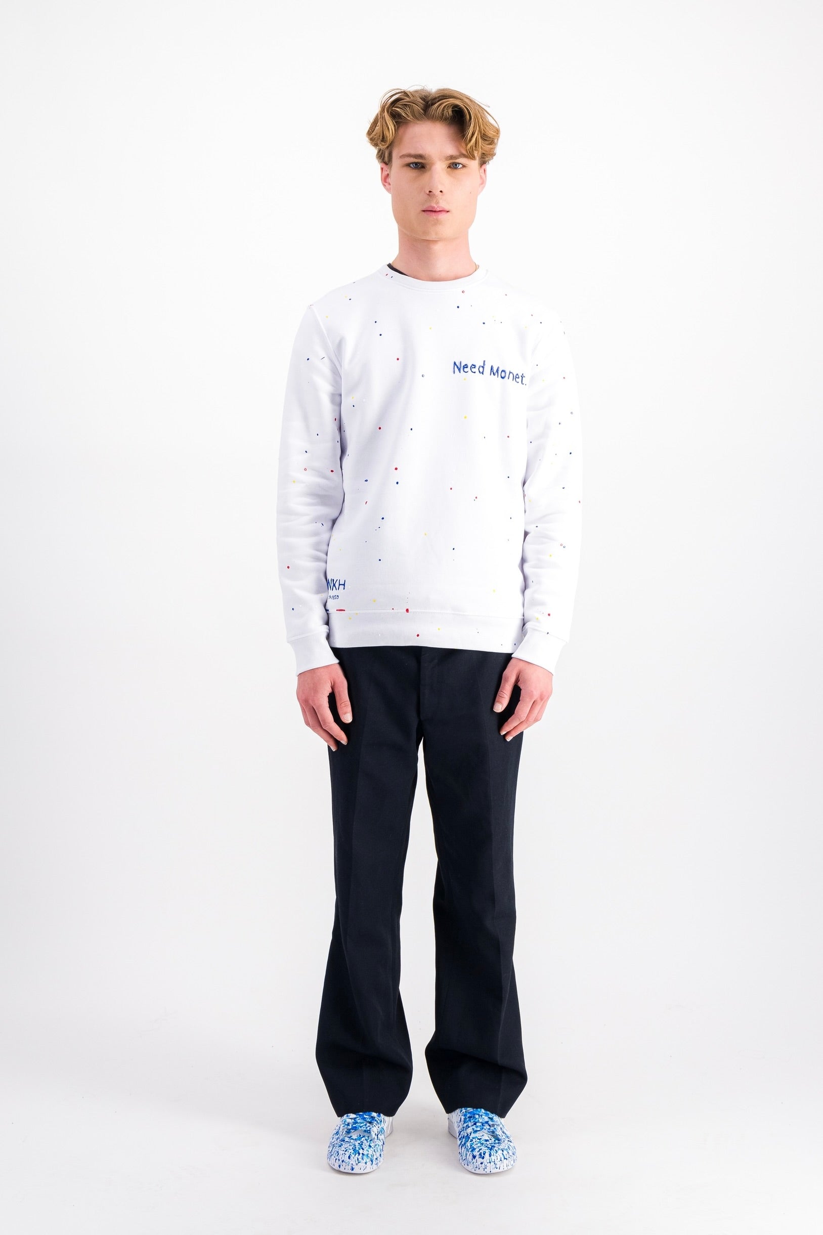 Pull col rond blanc - Need Monet