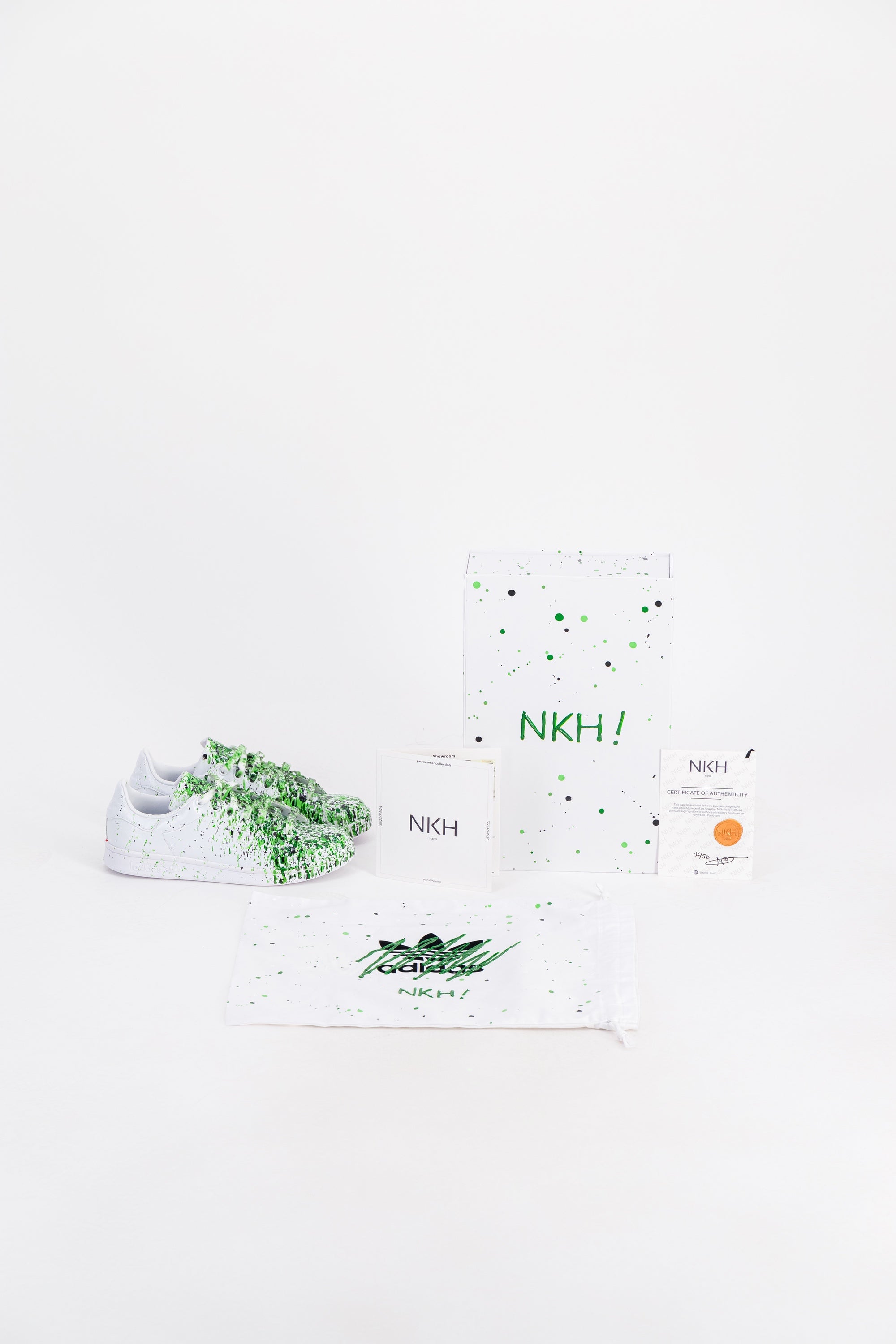 Sneakers blanches - Fifty shades of kaki