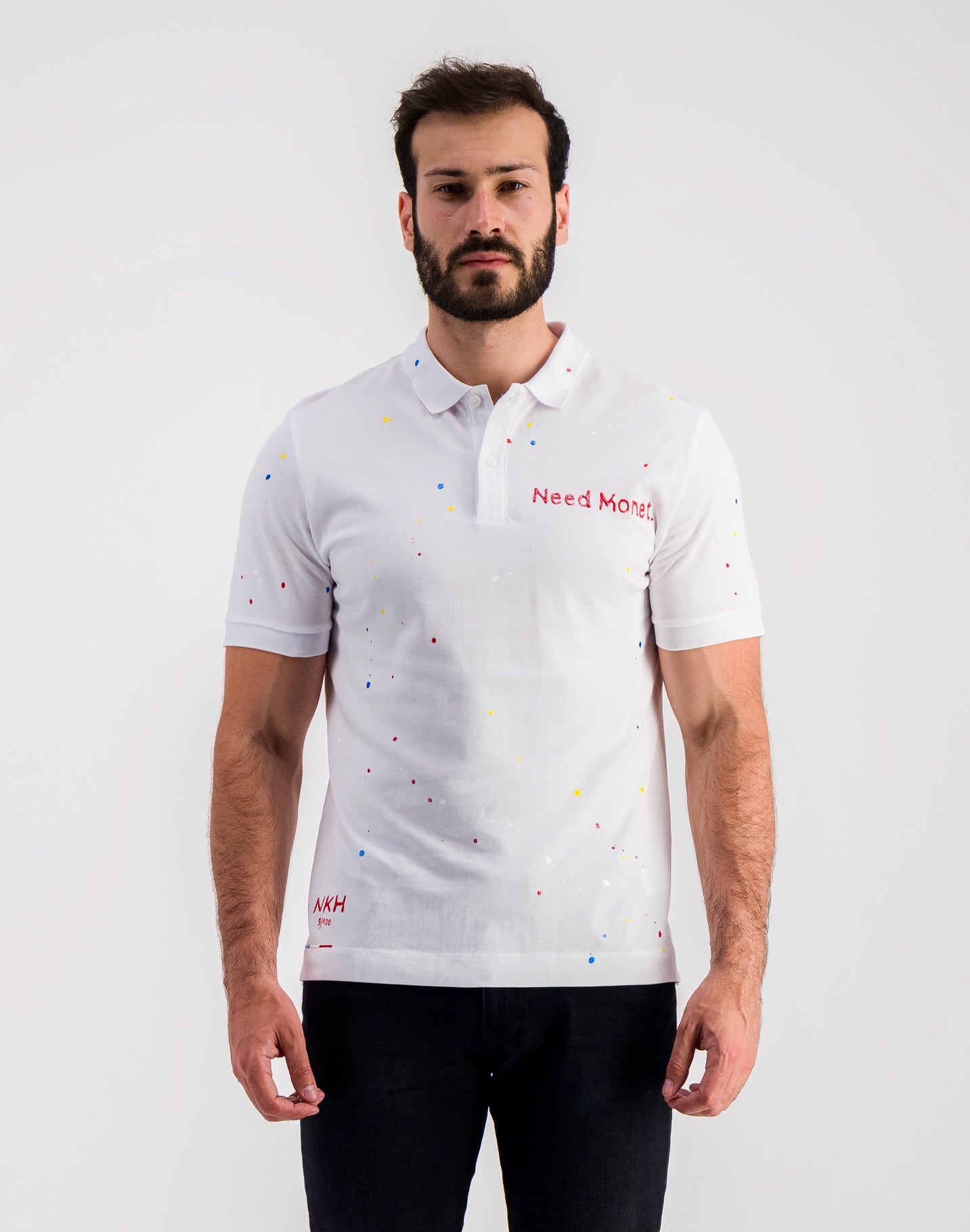 Polo blanc en maille piquée - Need Monet