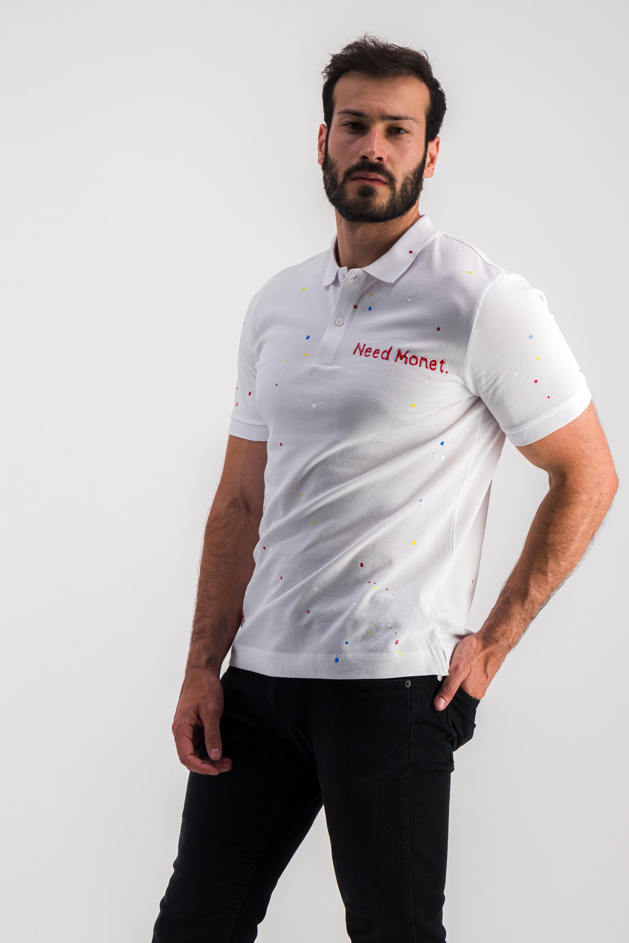 Polo blanc - Need Monet