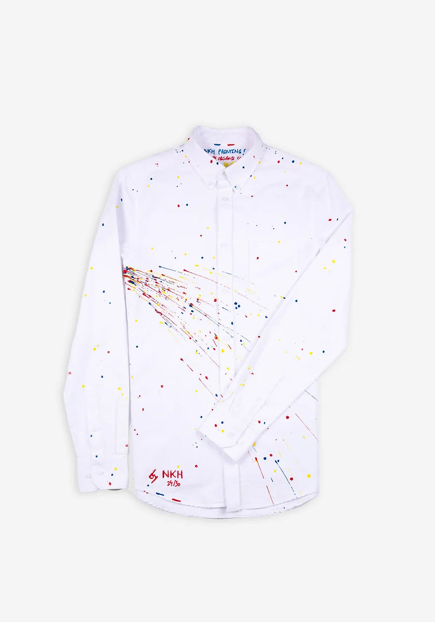 Chemise oxford blanche - Amazing firework
