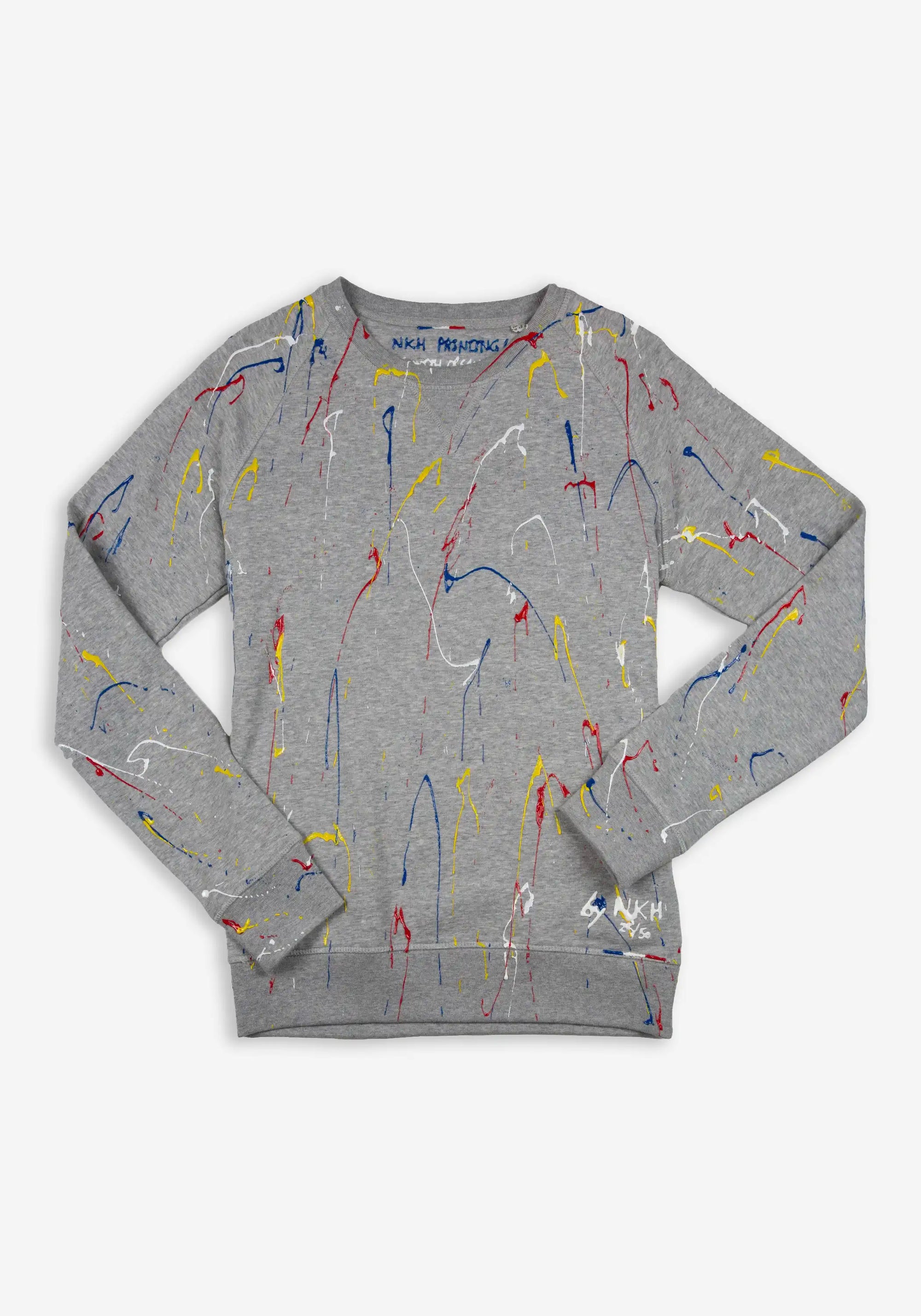 Pull col rond gris chiné - Clumsy artist