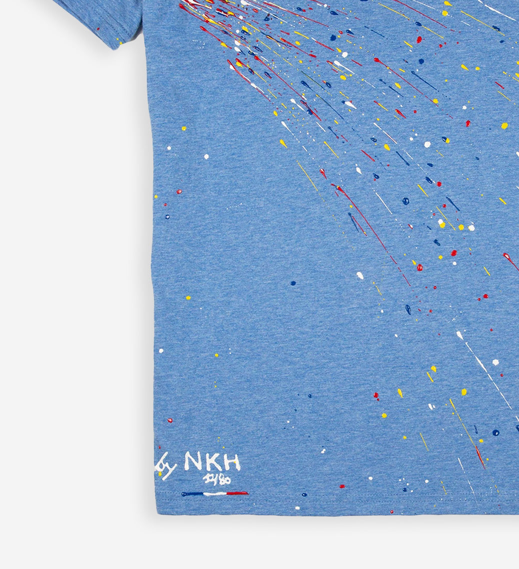 Tee-shirt bleu chiné - Firework