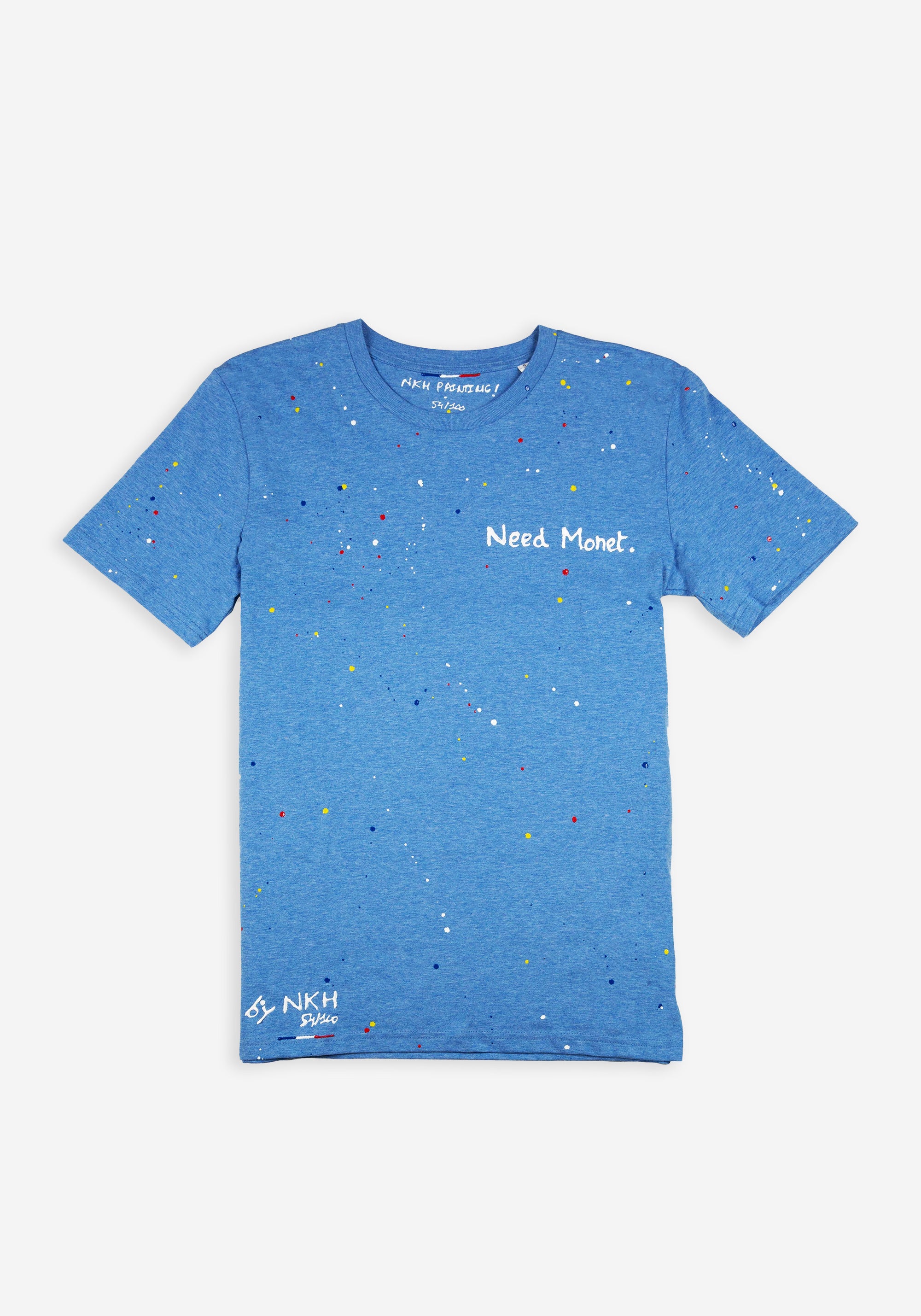 Tee-shirt bleu chiné - Need Monet