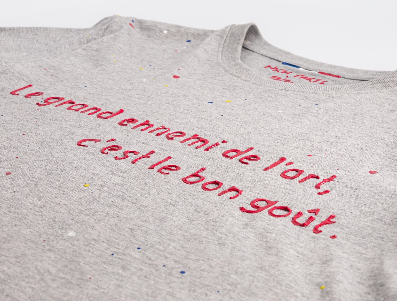 Tee-shirt gris chiné - Ennemi de l'art