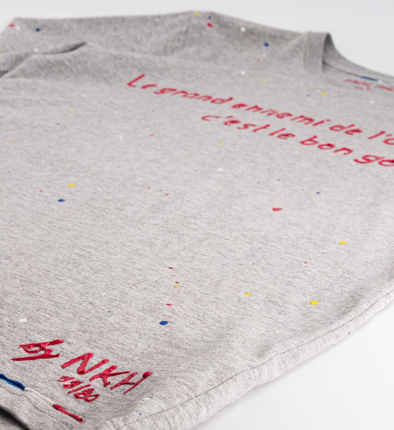 Tee-shirt gris chiné - Ennemi de l'art