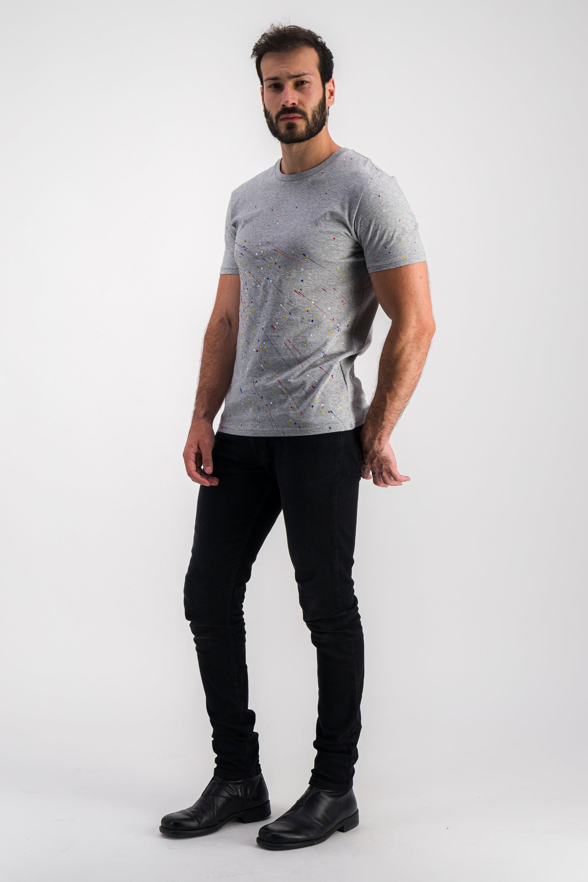 Tee-shirt gris chiné - Firework