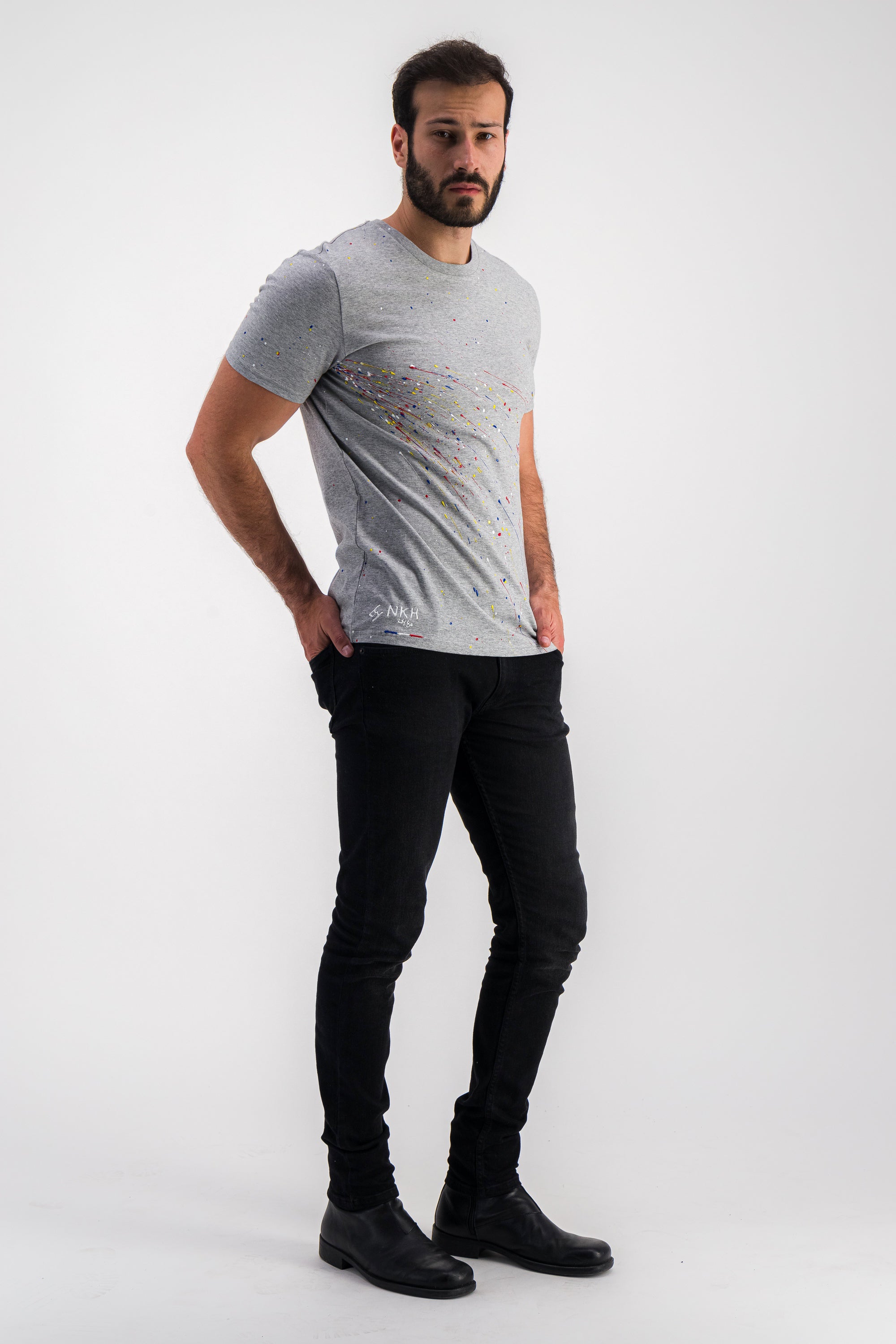 Tee-shirt gris chiné - Firework