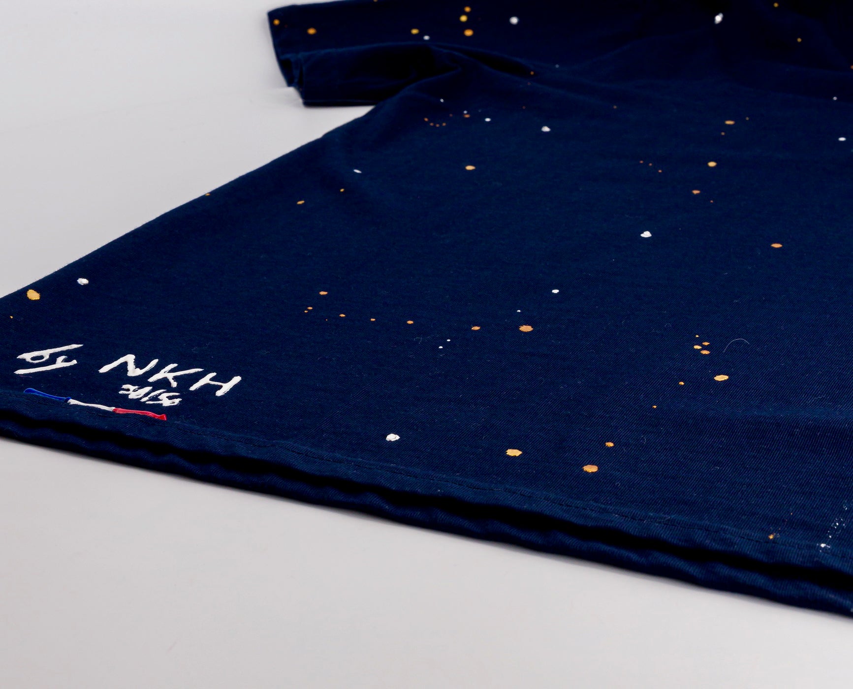 Tee-shirt bleu marine - Curious Chaplin (Swarovski)