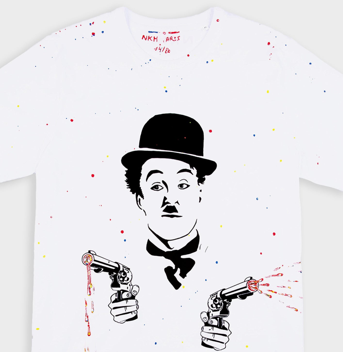 Tee-shirt blanc - Chaplin gun