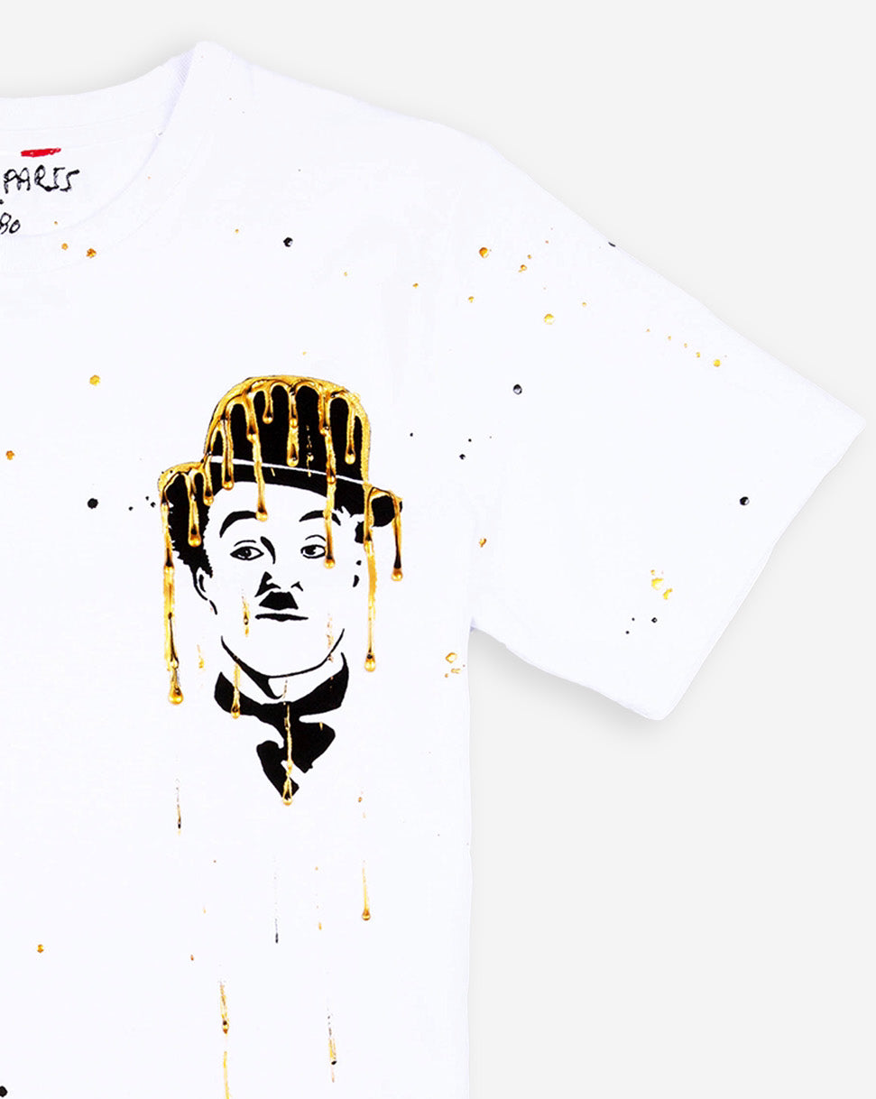 Tee-shirt blanc - Curious Chaplin