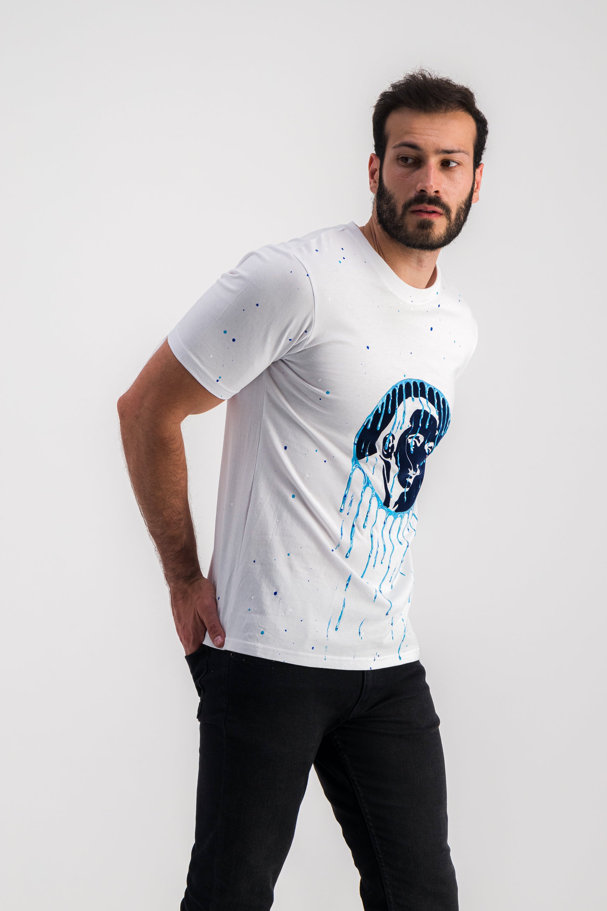 Tee-shirt blanc - Dali moon
