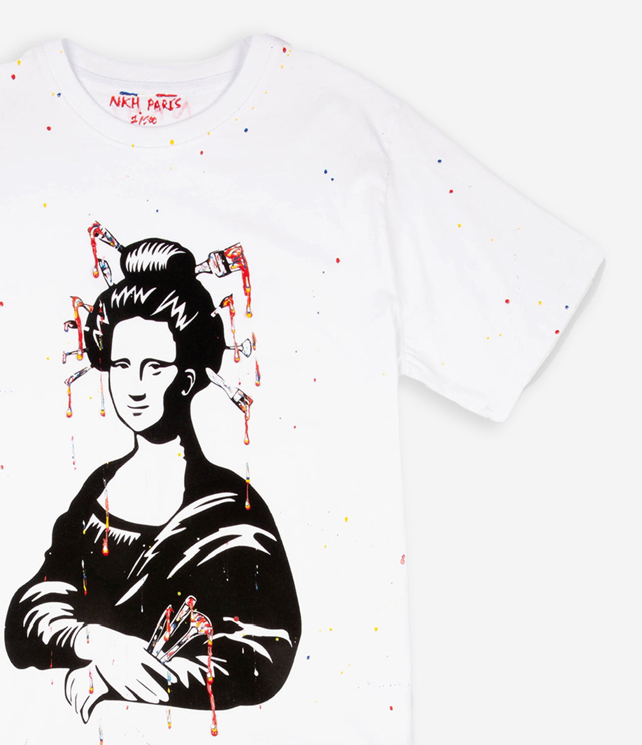 Tee-shirt blanc - Mona Lisa geisha